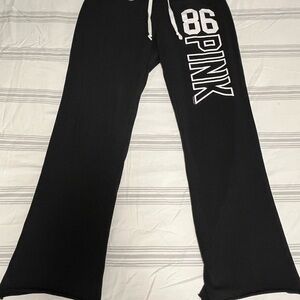 Victoria Secret PINK Sweatpants Boyfriend Wide Leg Pants; Size LG